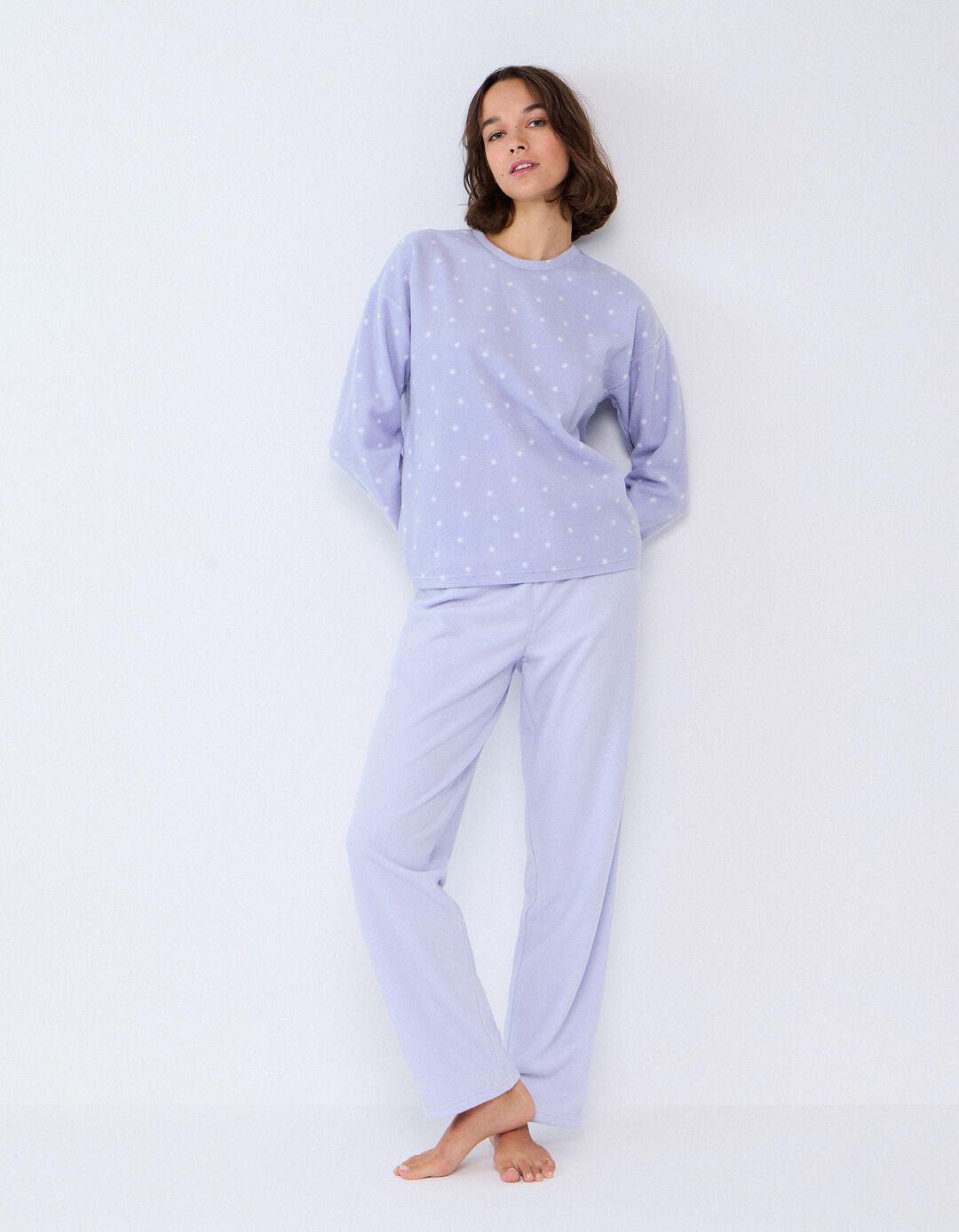 Pijama Polar, Mulher, Roxo Claro
