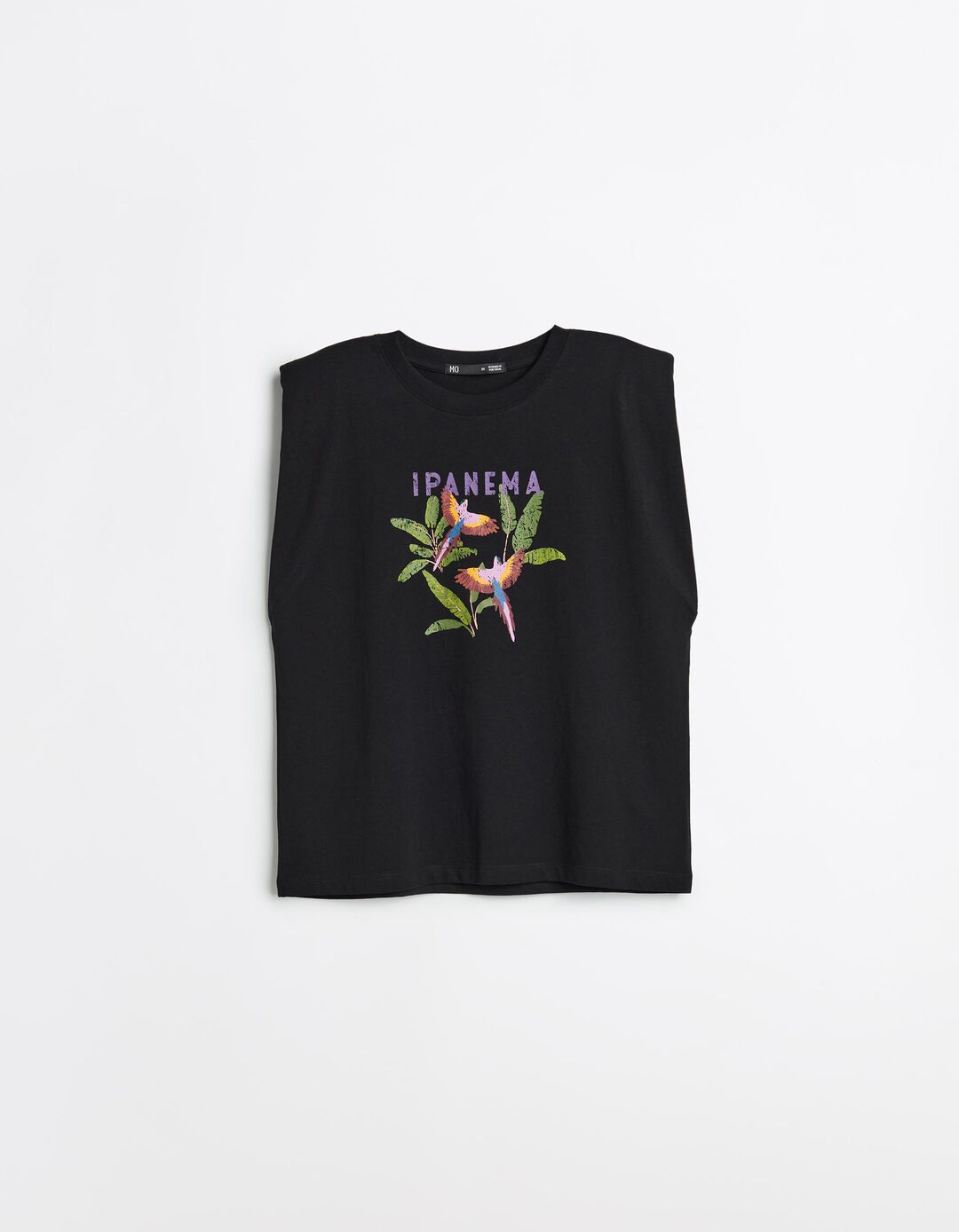 T-shirt Estampada, Mulher, Preto