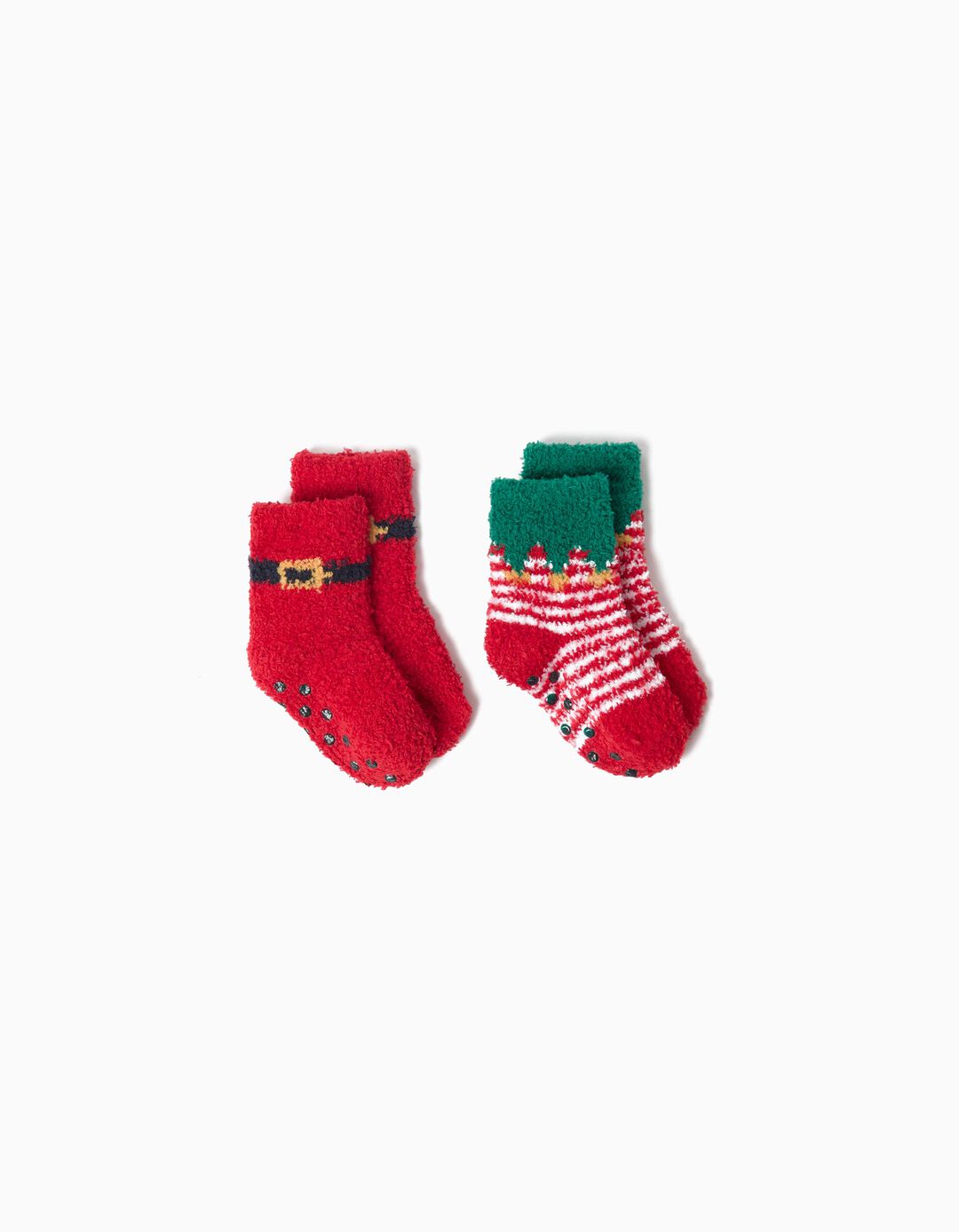 Pack 2 Pares De Meias Natal, Menino, Vermelho Escuro
