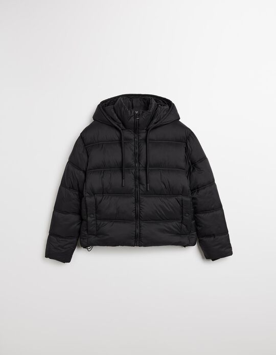 Comprar Online Casaco Acolchoado com Capuz, Mulher, Preto