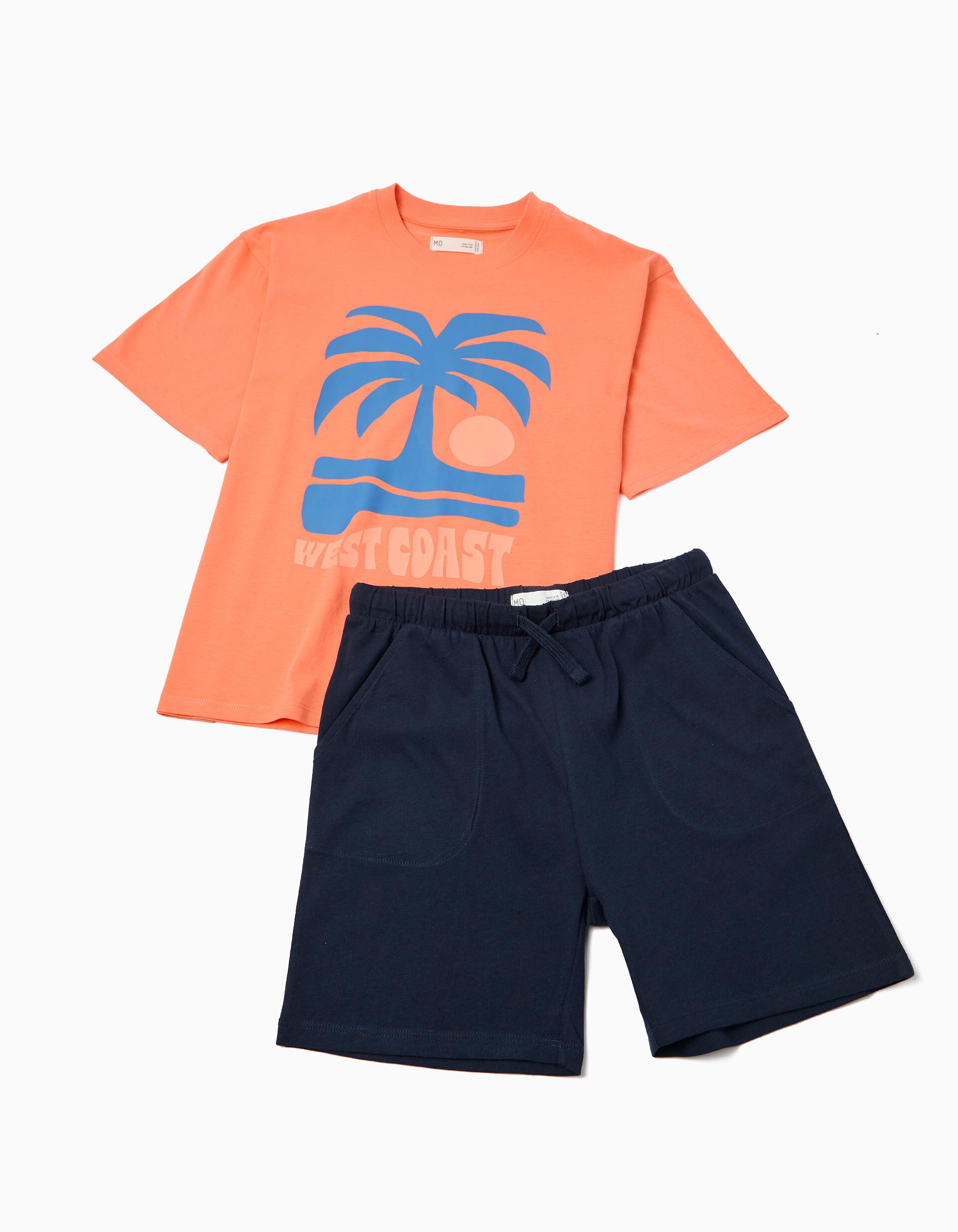 Comprar Online Conjunto T-shirt e Cal&ccedil;&otilde;es, Menino, Azul Escuro