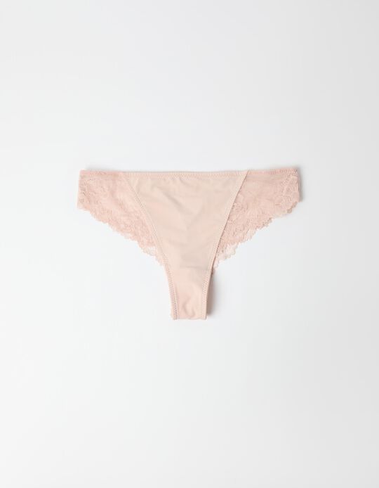 Comprar Online Cuecas Brasileiras com Renda, Mulher, Rosa Claro