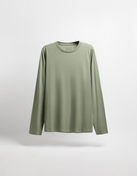 Comprar Online T-shirt de Manga Comprida, Homem, Verde