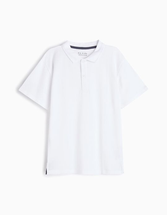 Comprar Online Polo Piquet Manga Curta, Menino, Branco