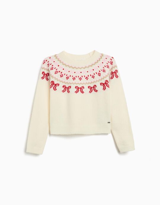 Comprar Online Camisola de Malha, Menina, Branco
