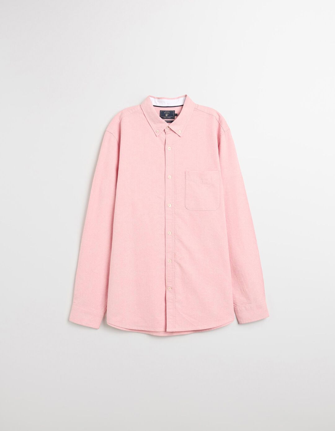 Camisa de Manga Comprida Oxford, Homem, Rosa Claro