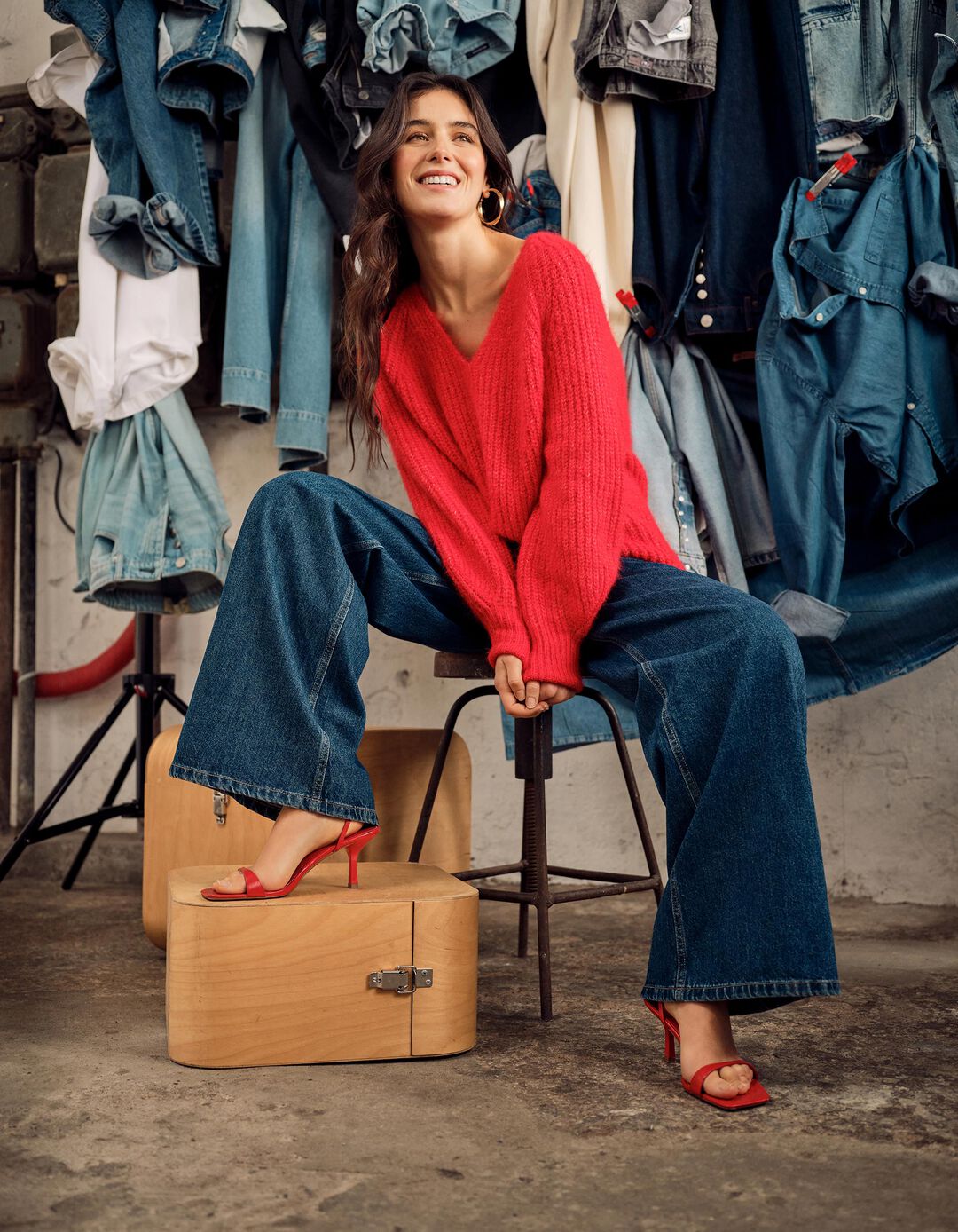 Cal&ccedil;as de Ganga, Mulher, Azul Escuro