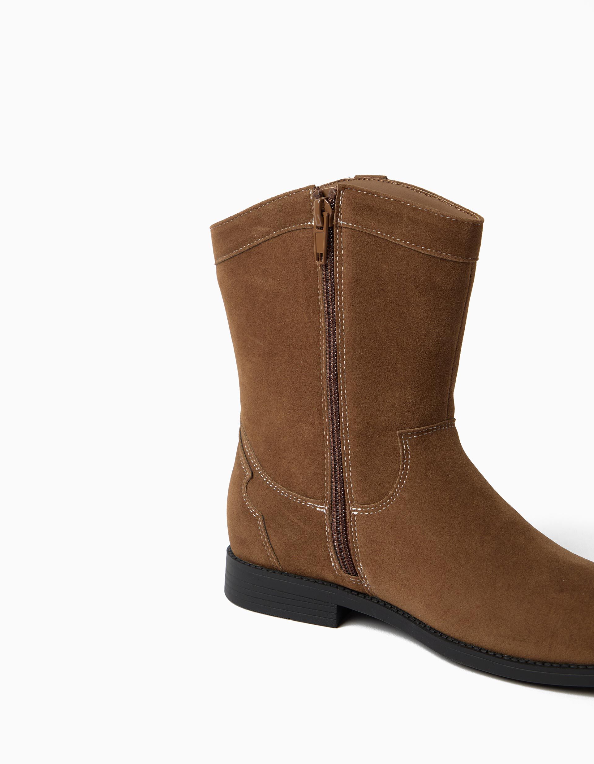 Comprar Online Botas Cowboy Bordadas, Menina, Castanho