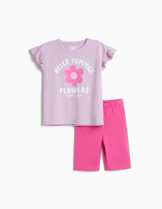 Comprar Online Conjunto T-shirt e Leggings, Menina, Roxo Claro