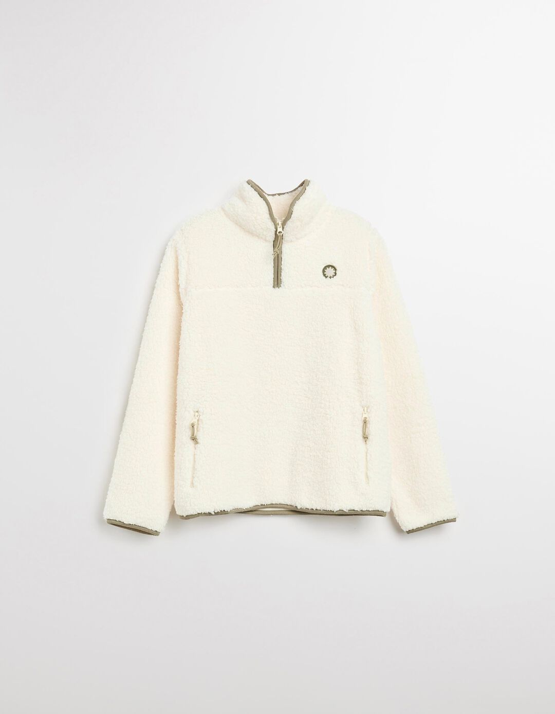 Sweatshirt Sherpa, Mulher, Bege Claro 