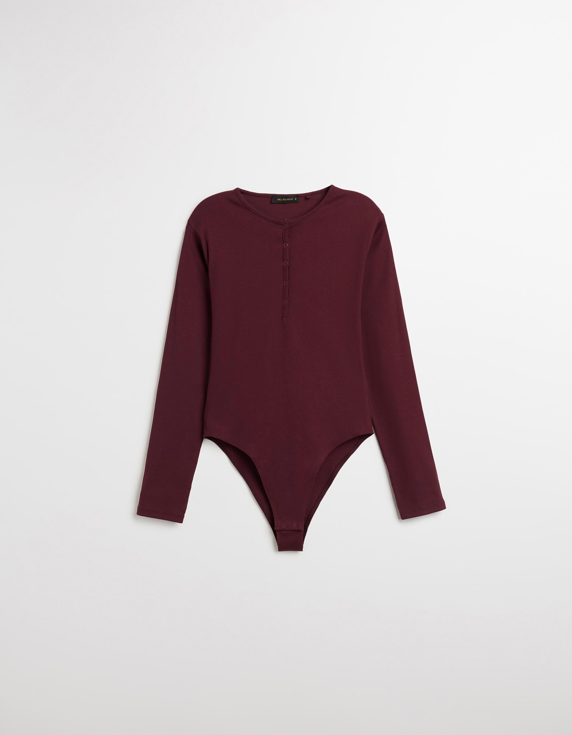 Comprar Online Body com Bot&otilde;es, Mulher, Vermelho Escuro