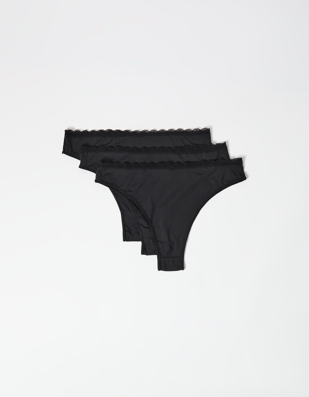 Pack 3 Cuecas Brasileiras de Microfibra, Mulher, Preto