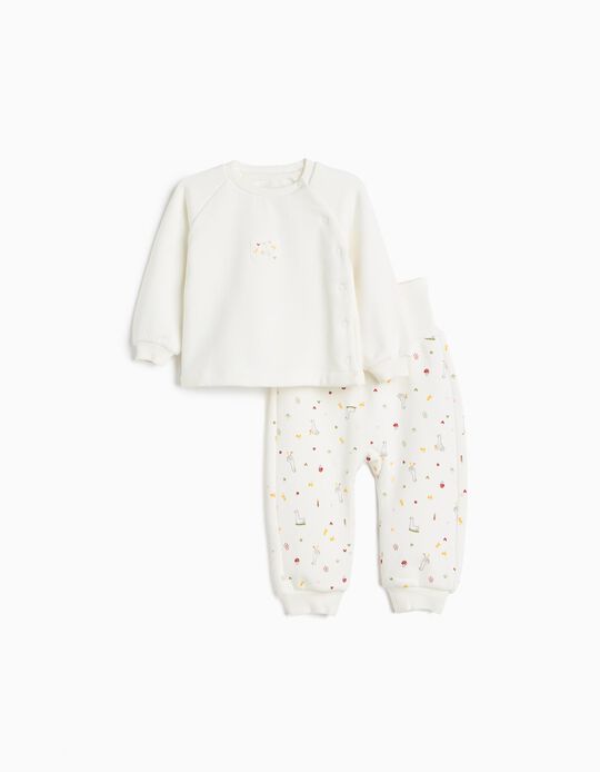 Comprar Online Pijama De Felpa Cardada, Menina, Branco