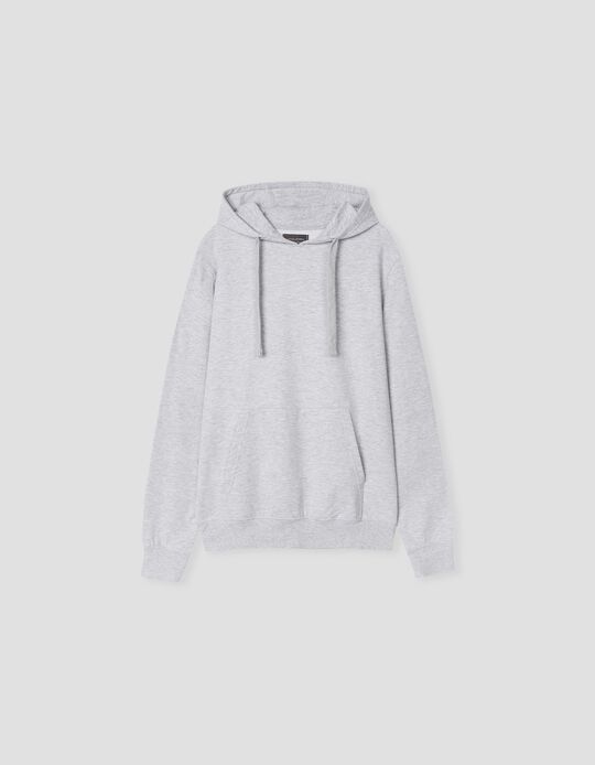 Hooded Sweatshirt, Men, Grey