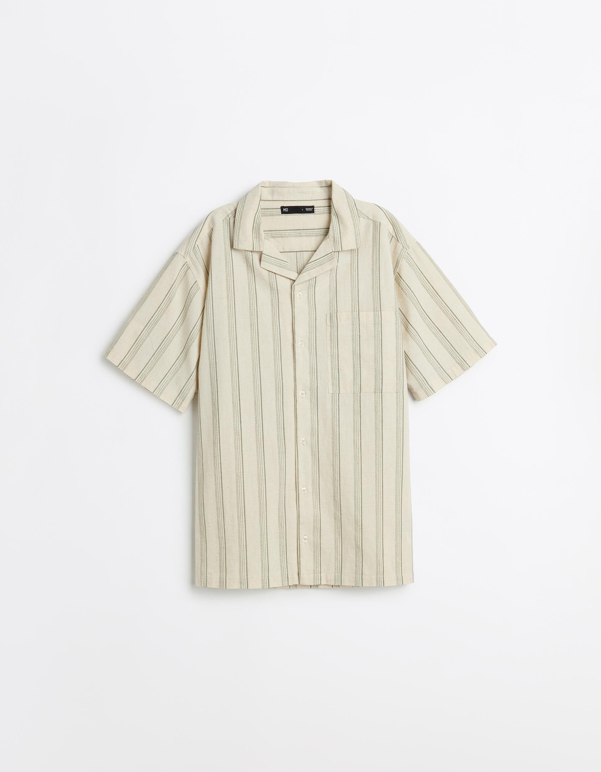 Comprar Online Camisa Resort com Linho, Homem, Bege Claro