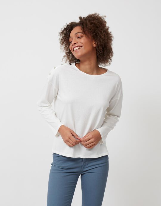 Long Sleeve T-shirt, Women, White