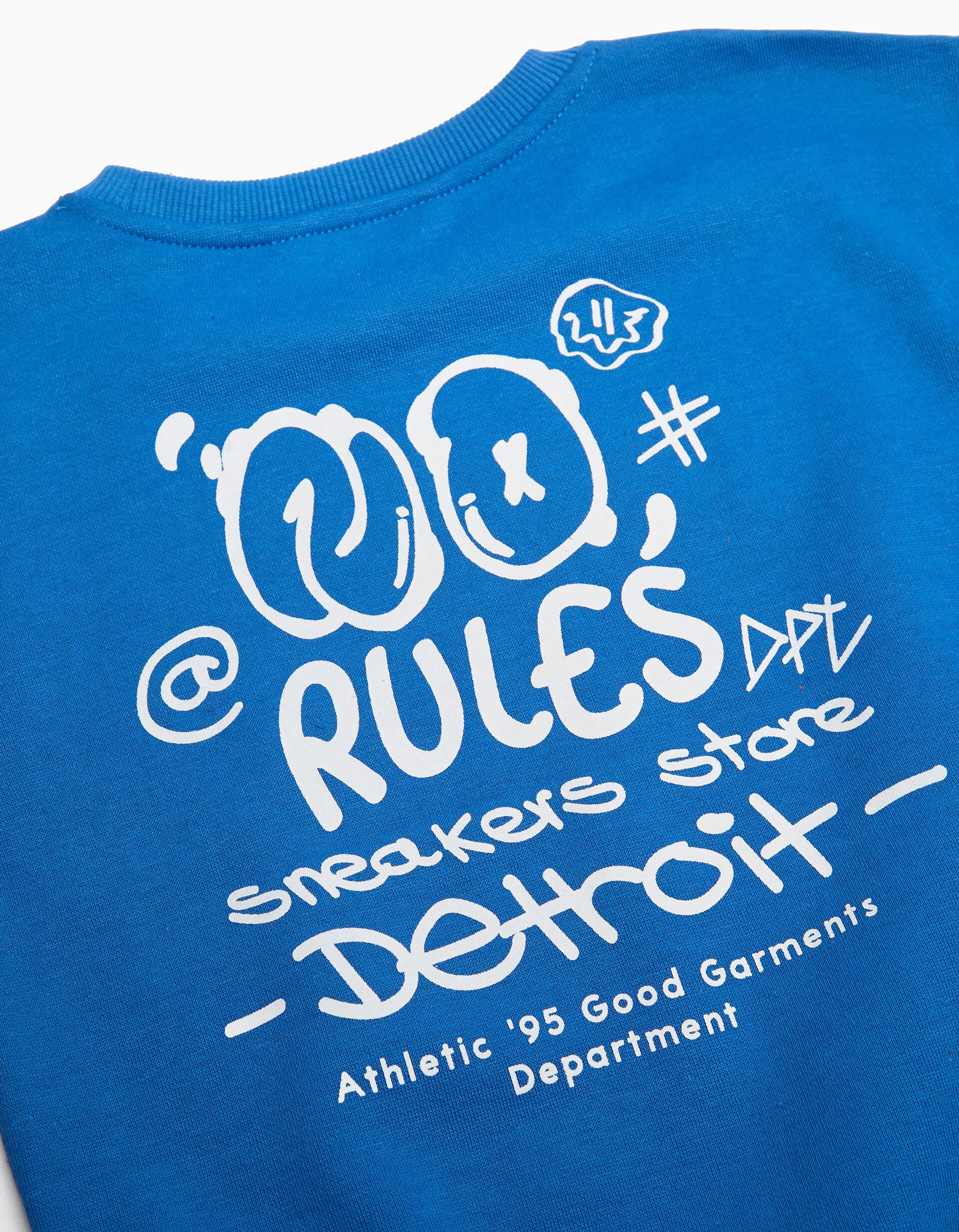 Comprar Online Sweatshirt de Felpa Estampado, Menino, Azul