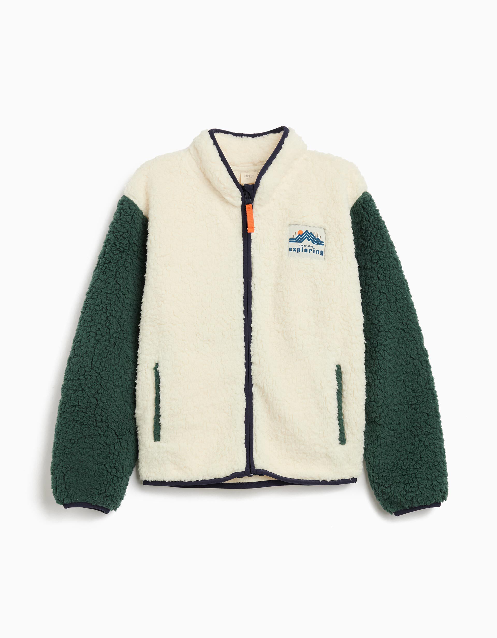 Comprar Online Casaco de Sherpa, Menino, Branco