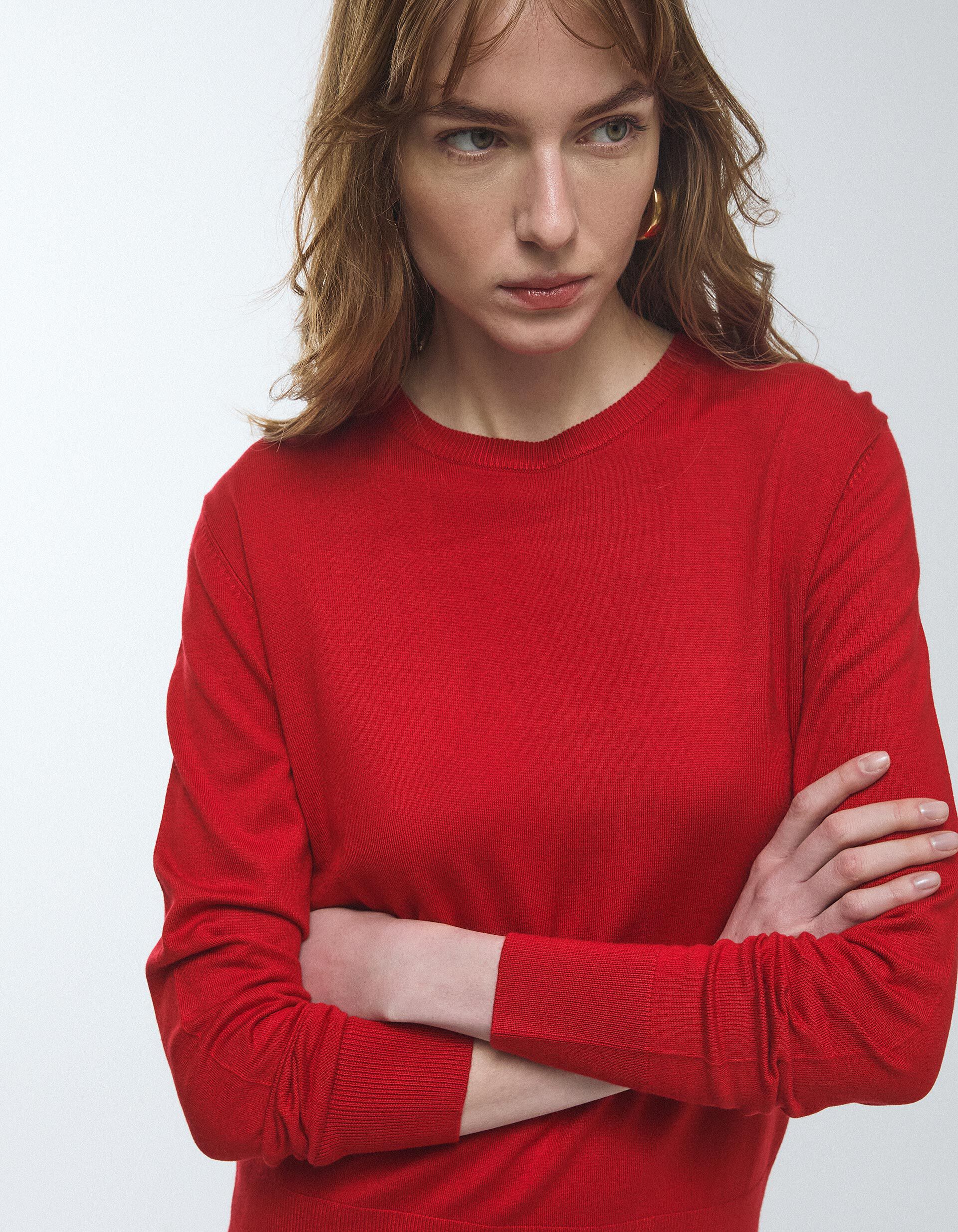 Comprar Online Camisola de Malha, Mulher, Vermelho