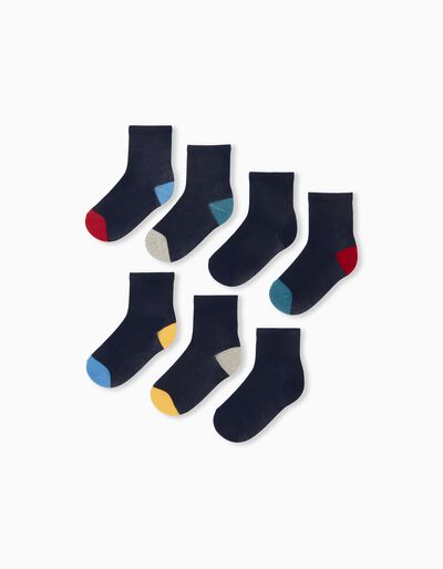 7 Pairs of Socks Pack, Boys, Multicolour