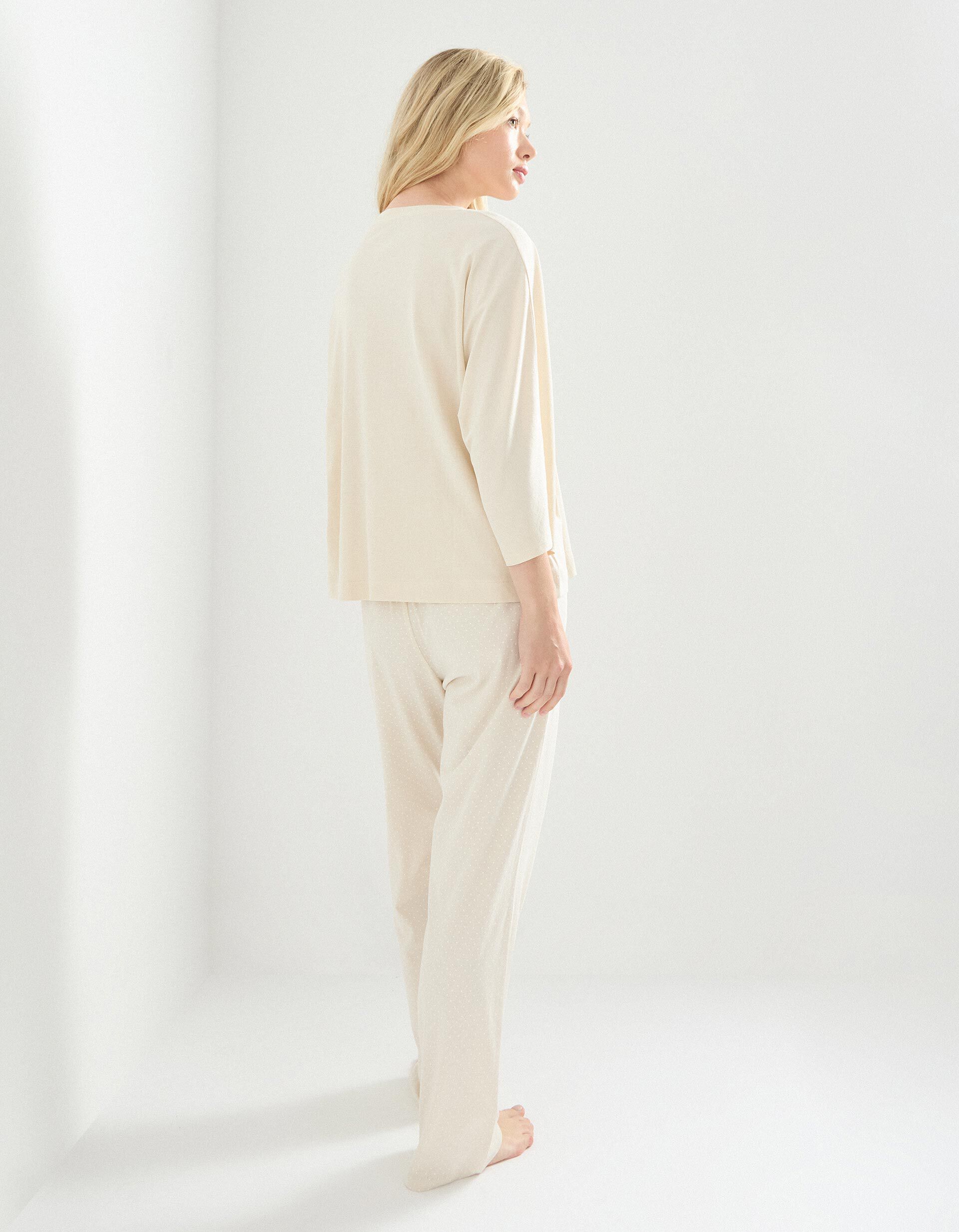 Comprar Online Pijama com Bolinhas, Mulher, Bege Claro