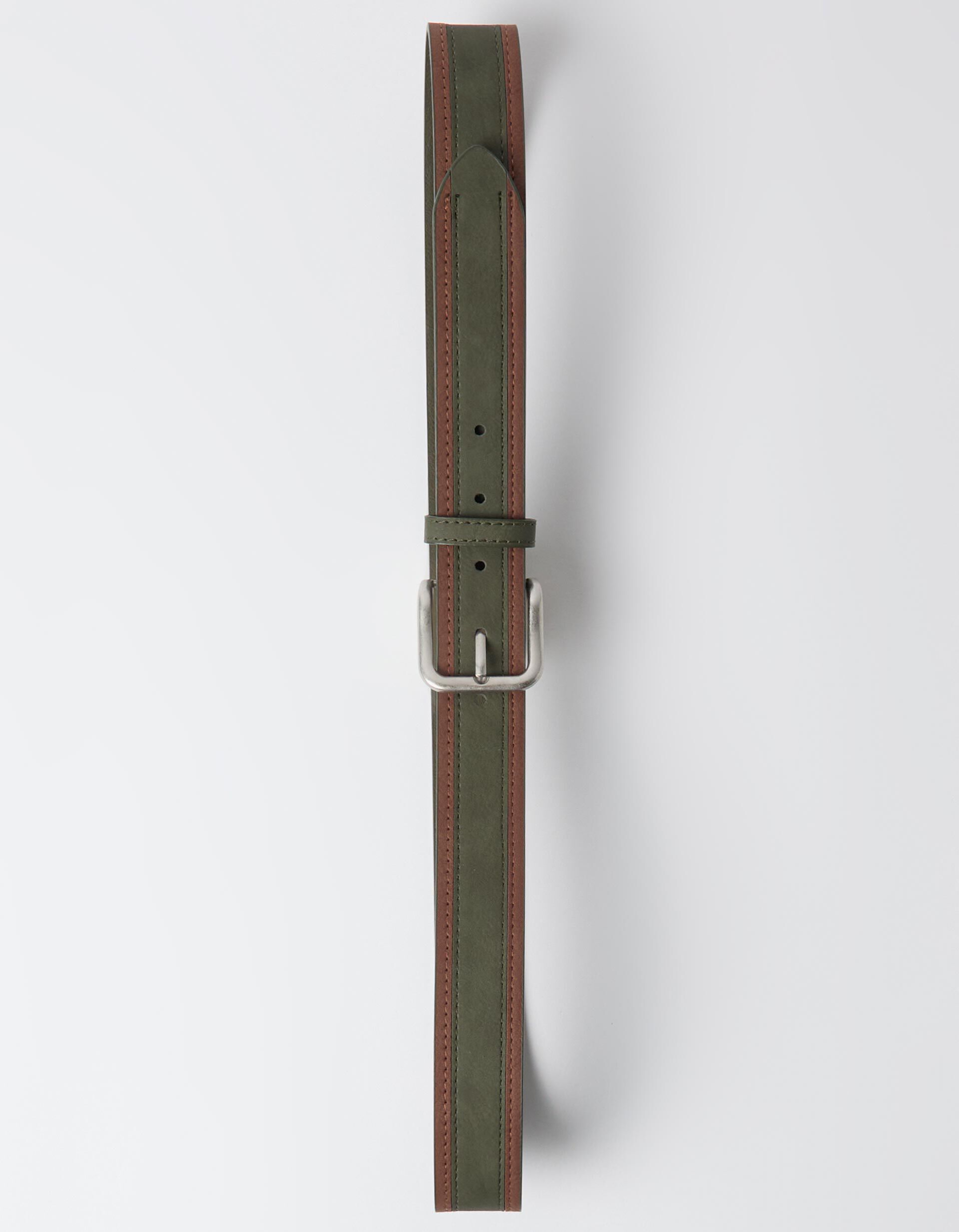 Comprar Online Cinto Com Pesponto, Homem, Verde