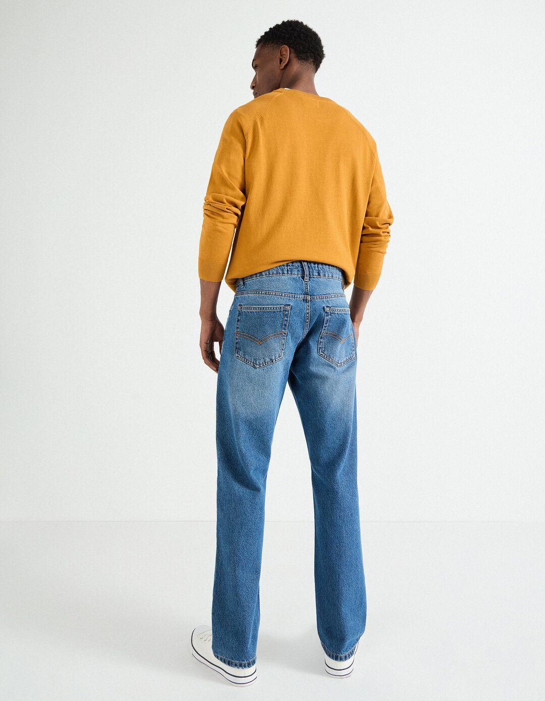 Calças de Ganga 'Straight Fit', Homem, Azul