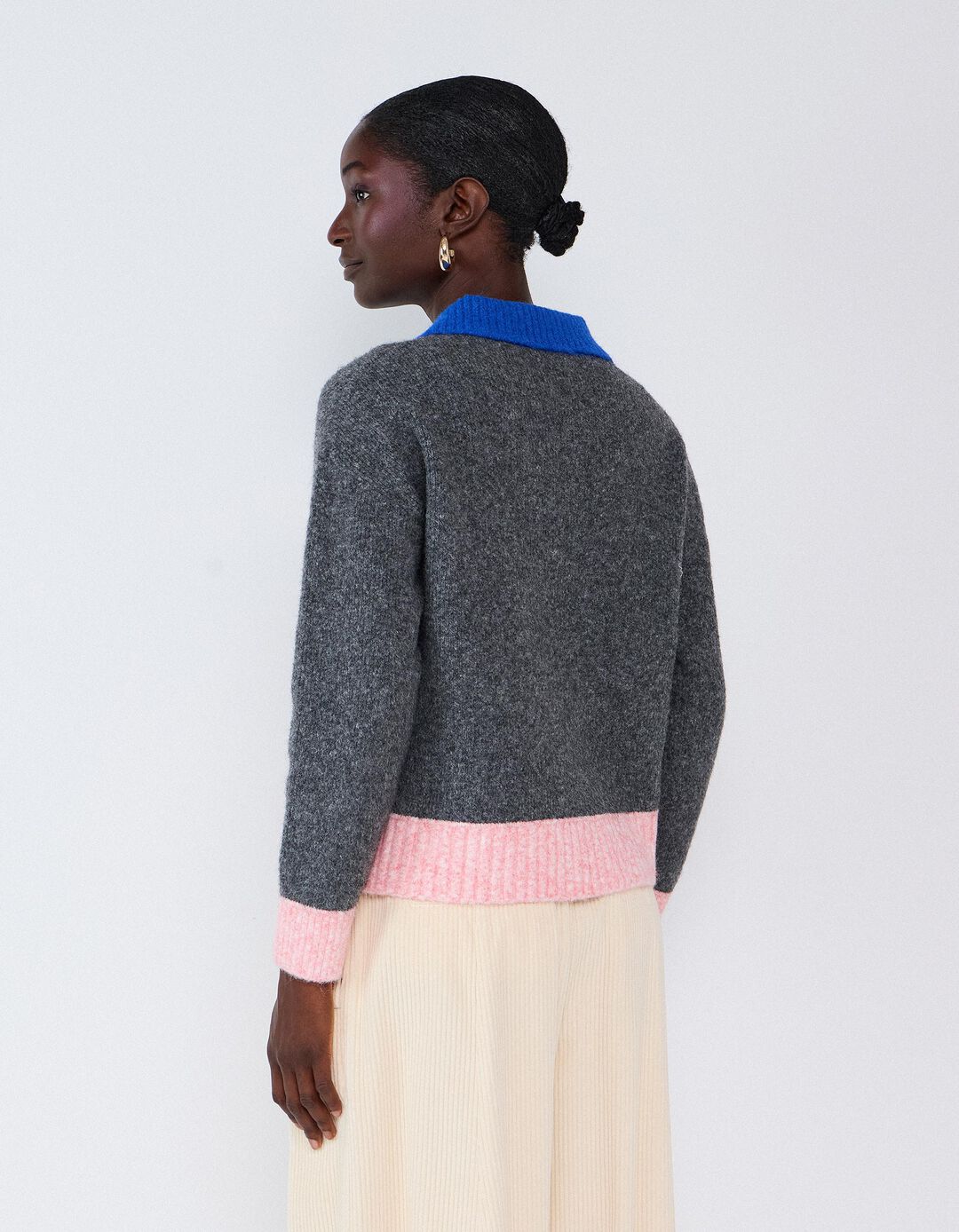 Polo De Malha, Mulher, Cinzento