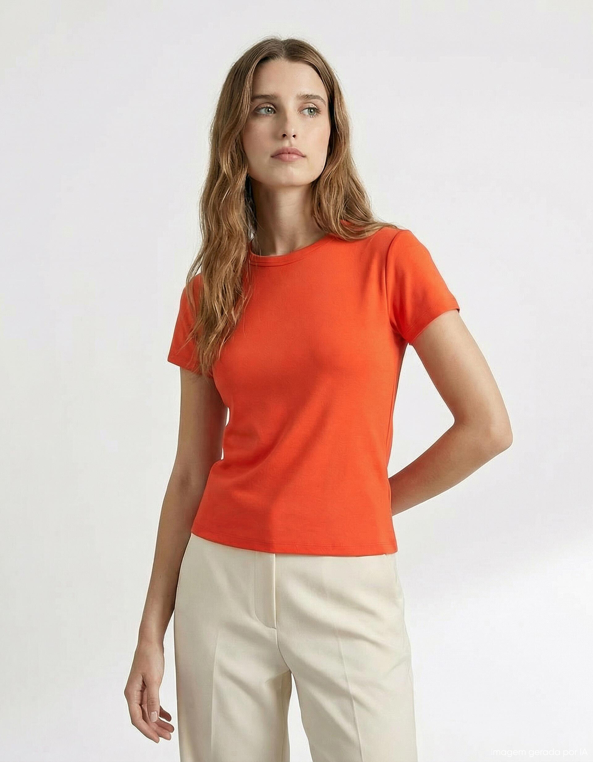 Comprar Online T-shirt, Mulher, Laranja