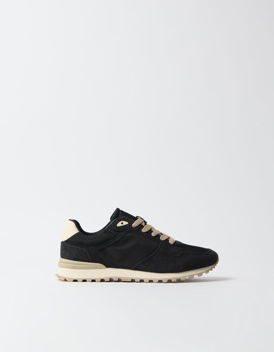 Comprar Online Sapatilhas Com Contraste, Mulher, Preto