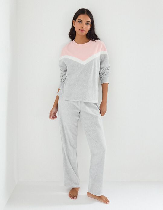 Comprar Online Pijama Polar, Mulher, Cinzento Claro 