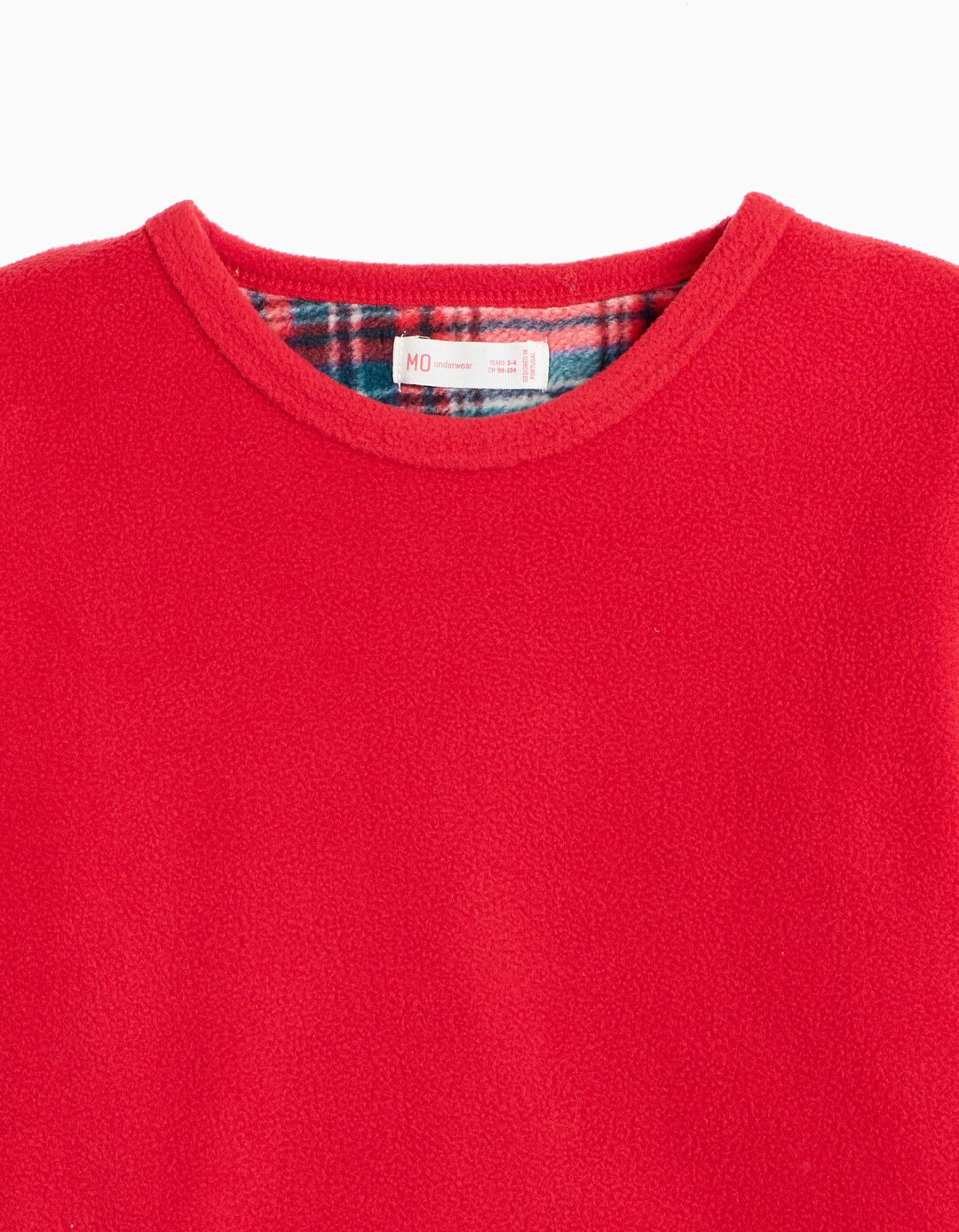 Pijama Polar De Natal, Menino, Vermelho Escuro