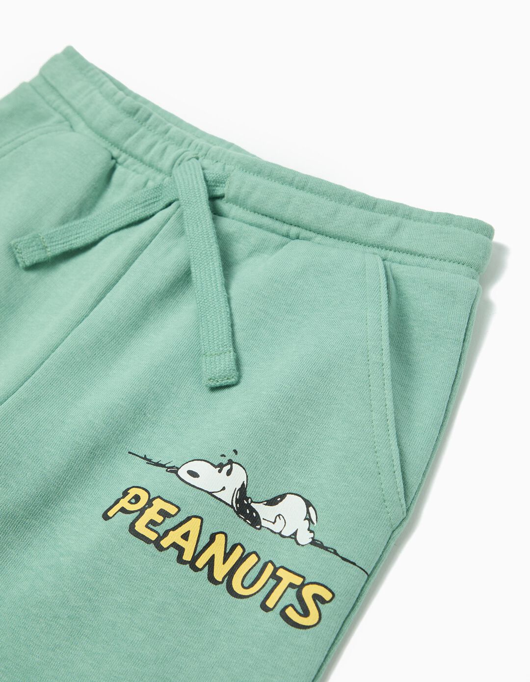 Cal&ccedil;as Jogging 'Snoopy', Menino, Verde Claro