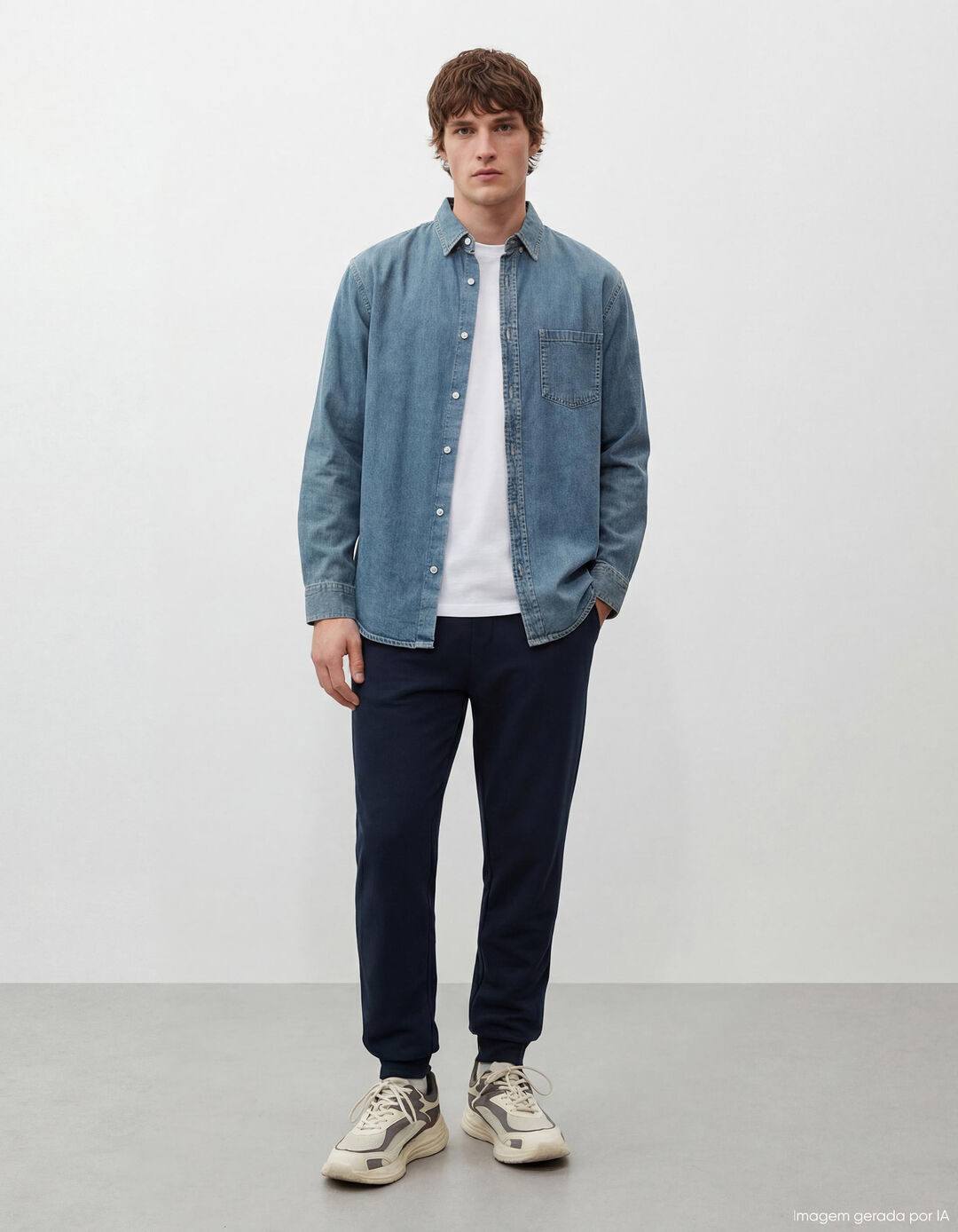 Cal&ccedil;as Jogging, Homem, Azul