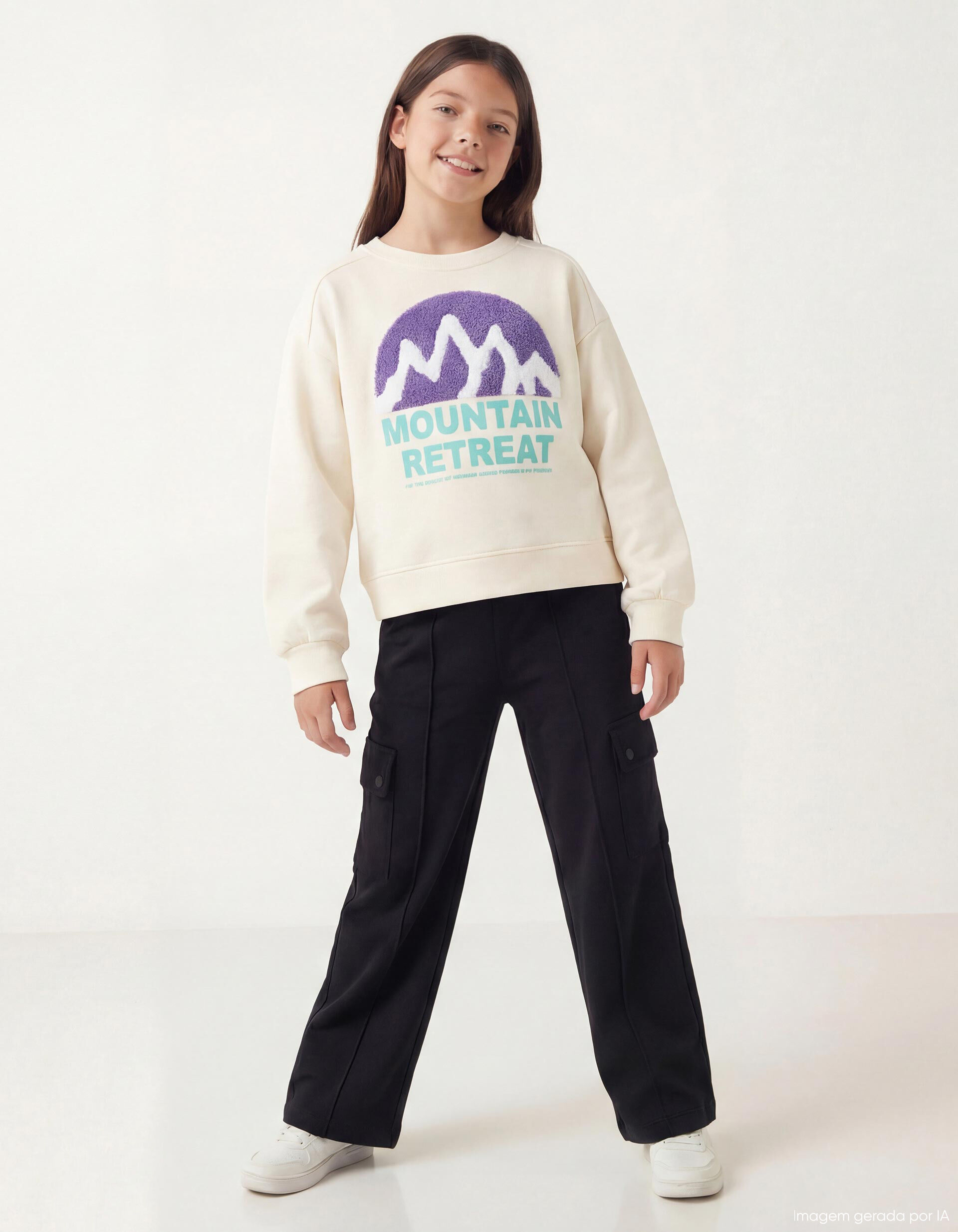 Comprar Online Sweatshirt, Menina, Branco