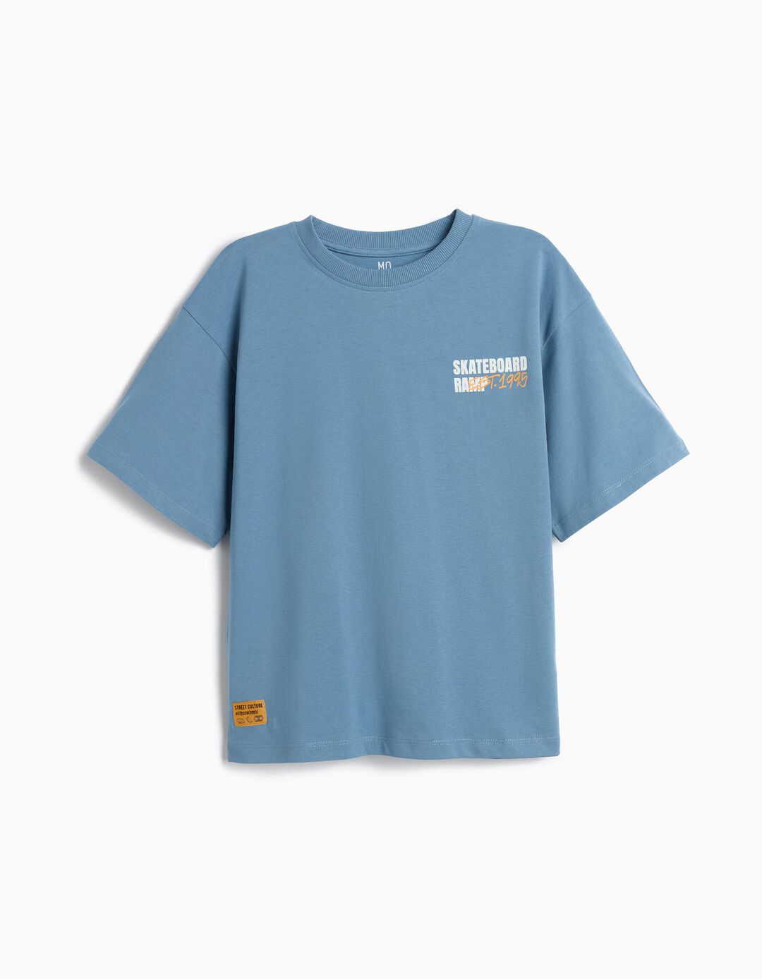 T-shirt Estampada 'Loose Fit', Menino, Azul Escuro