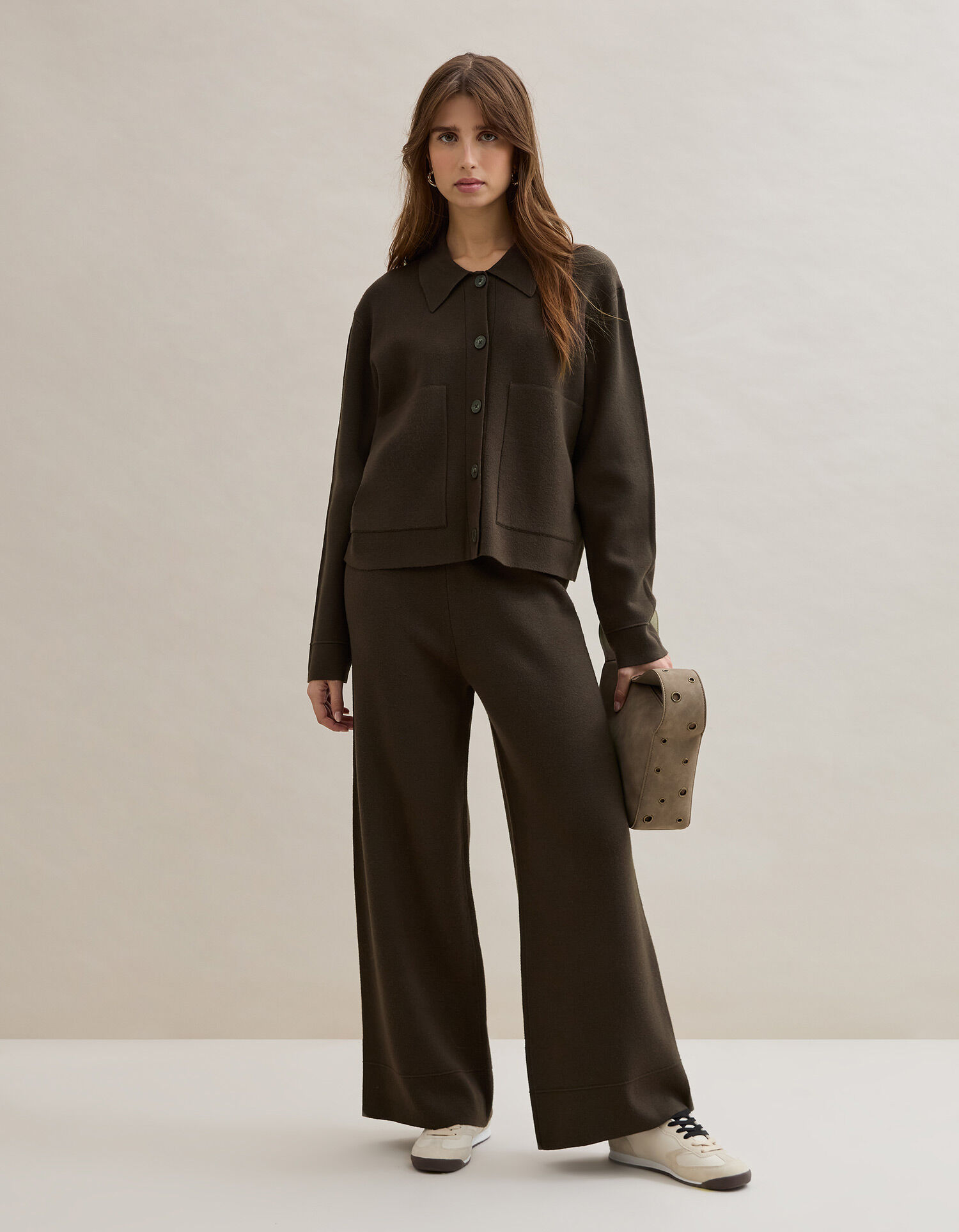 Comprar Online Cal&ccedil;as de Malha, Mulher, Castanho Escuro