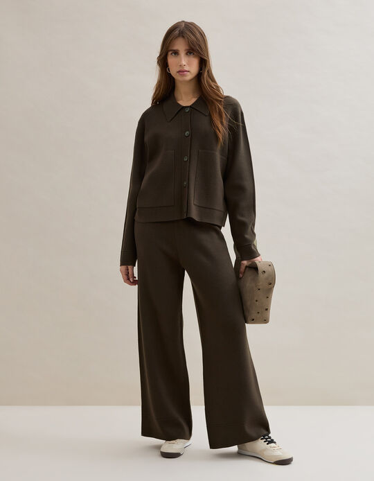 Comprar Online Calças de Malha, Mulher, Castanho Escuro