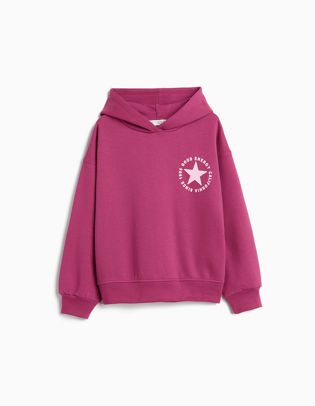 Sweatshirt de Felpa Capuz, Menina, Rosa Escuro