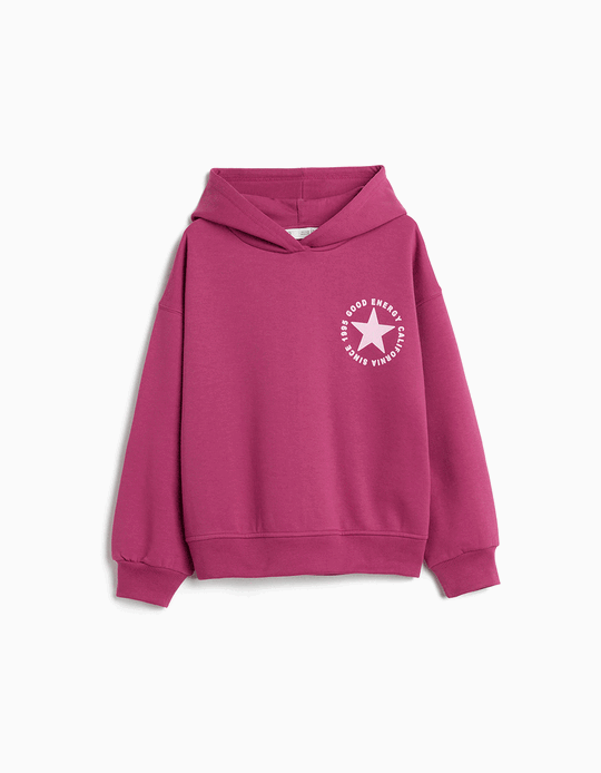 Comprar Online Sweatshirt de Felpa Capuz, Menina, Rosa Escuro