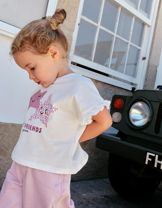 Comprar Online T-shirt Estampada, Menina, Branco