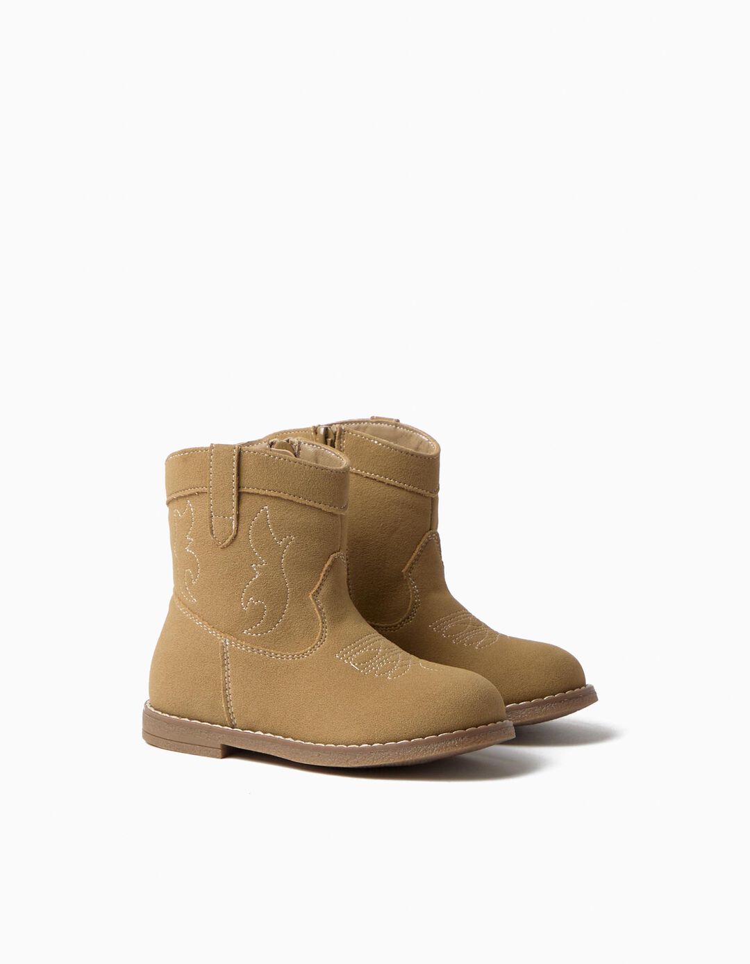 Botas Cowboy Bordadas, Menina, Bege