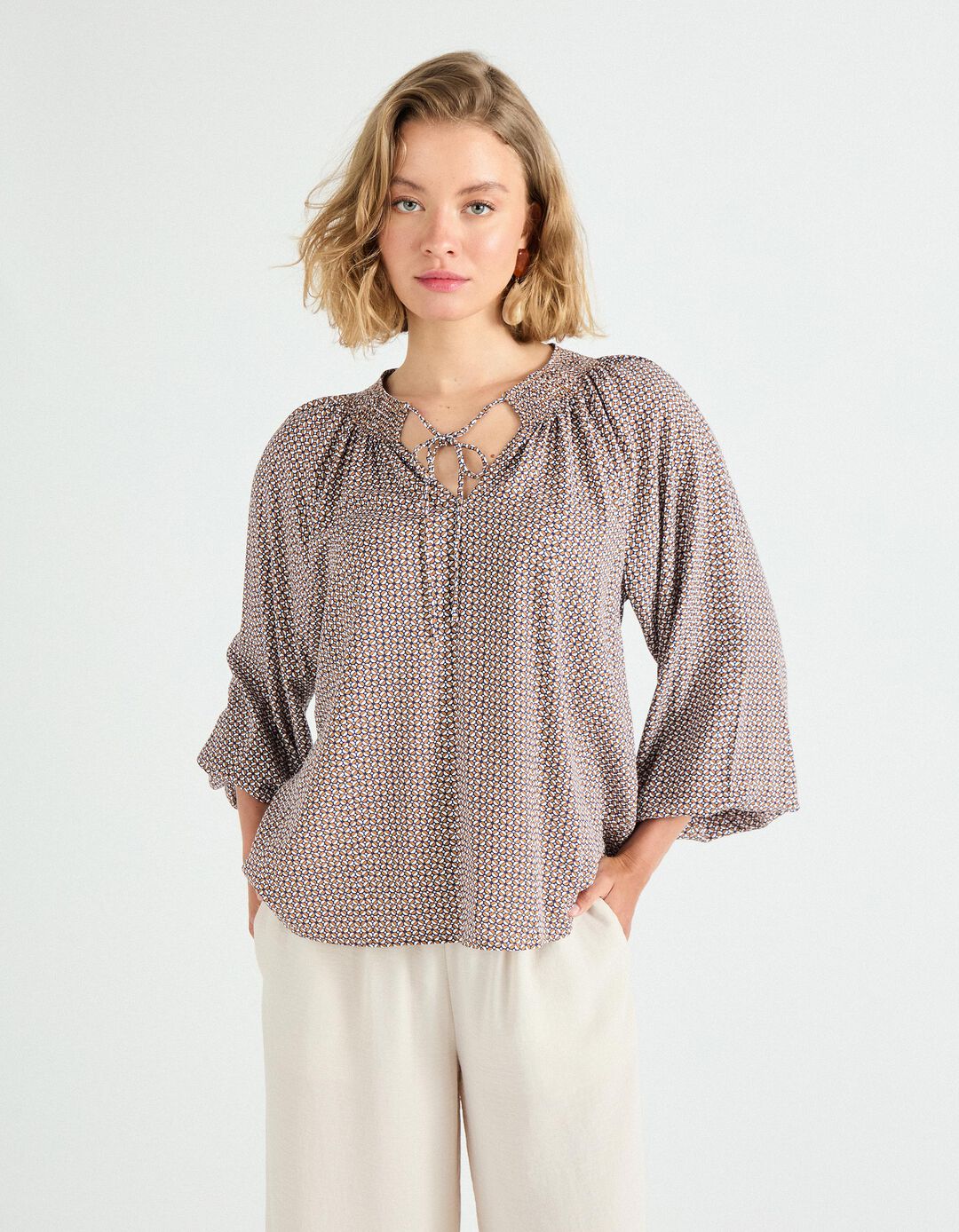 Blusa Viscose, Mulher, Azul