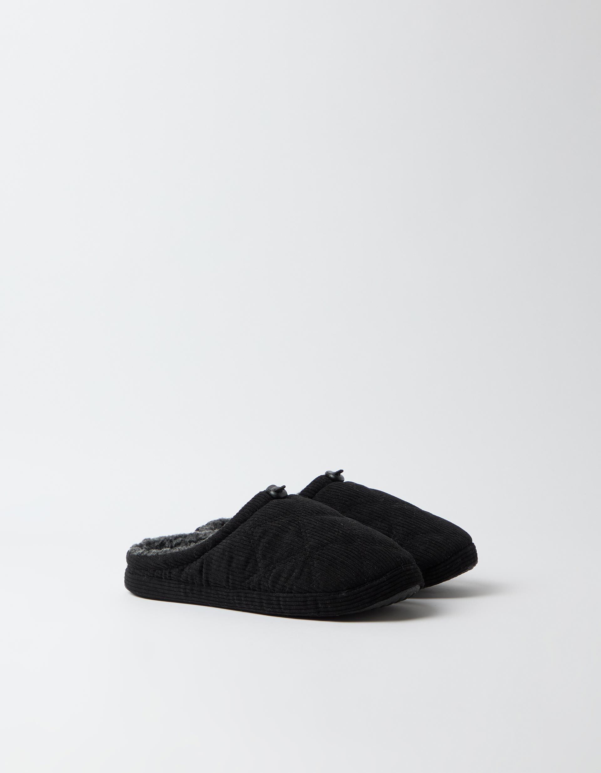 Comprar Online Chinelos De Quarto Bombazina, Homem, Preto