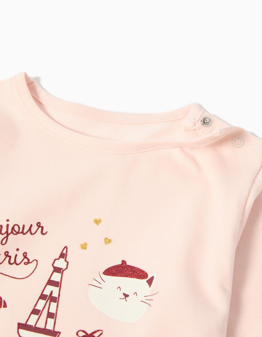 Pijama Jersey, Menina, Rosa Claro 