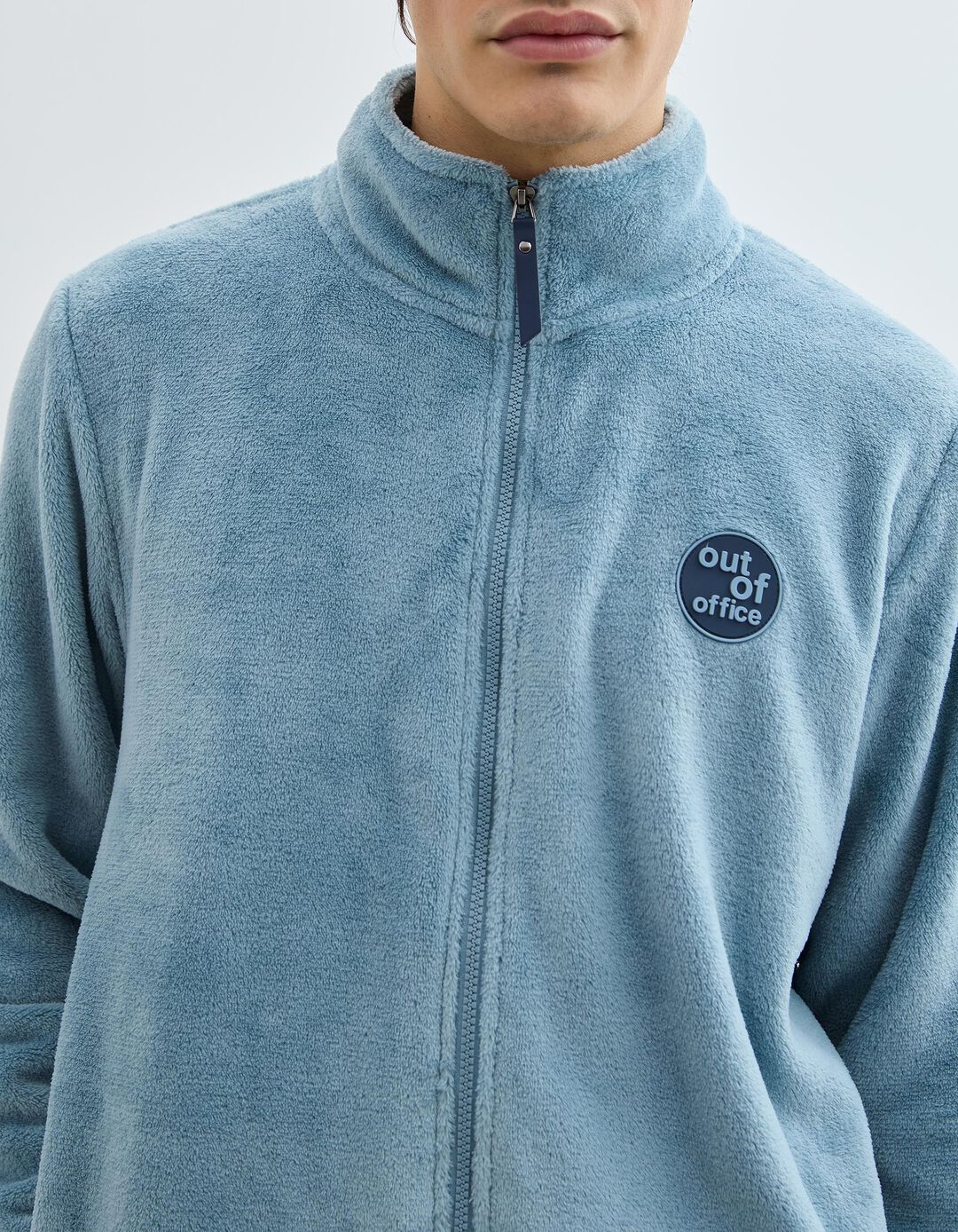 Casaco Polar Aveludado, Homem, Cinzento