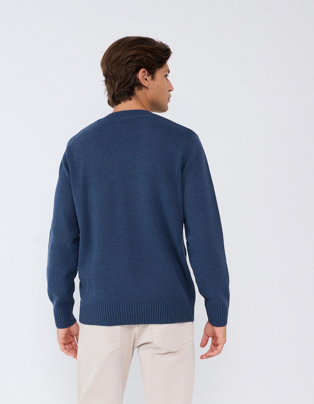 Camisola De Malha, Homem, Azul
