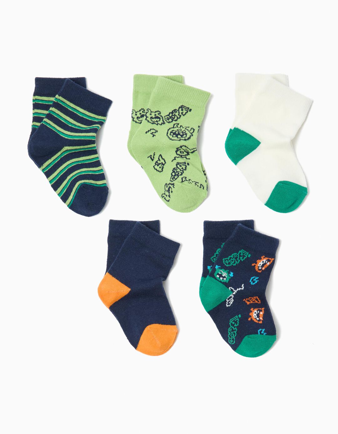 Pack 5 Pares de Meias, Menino, Multicor