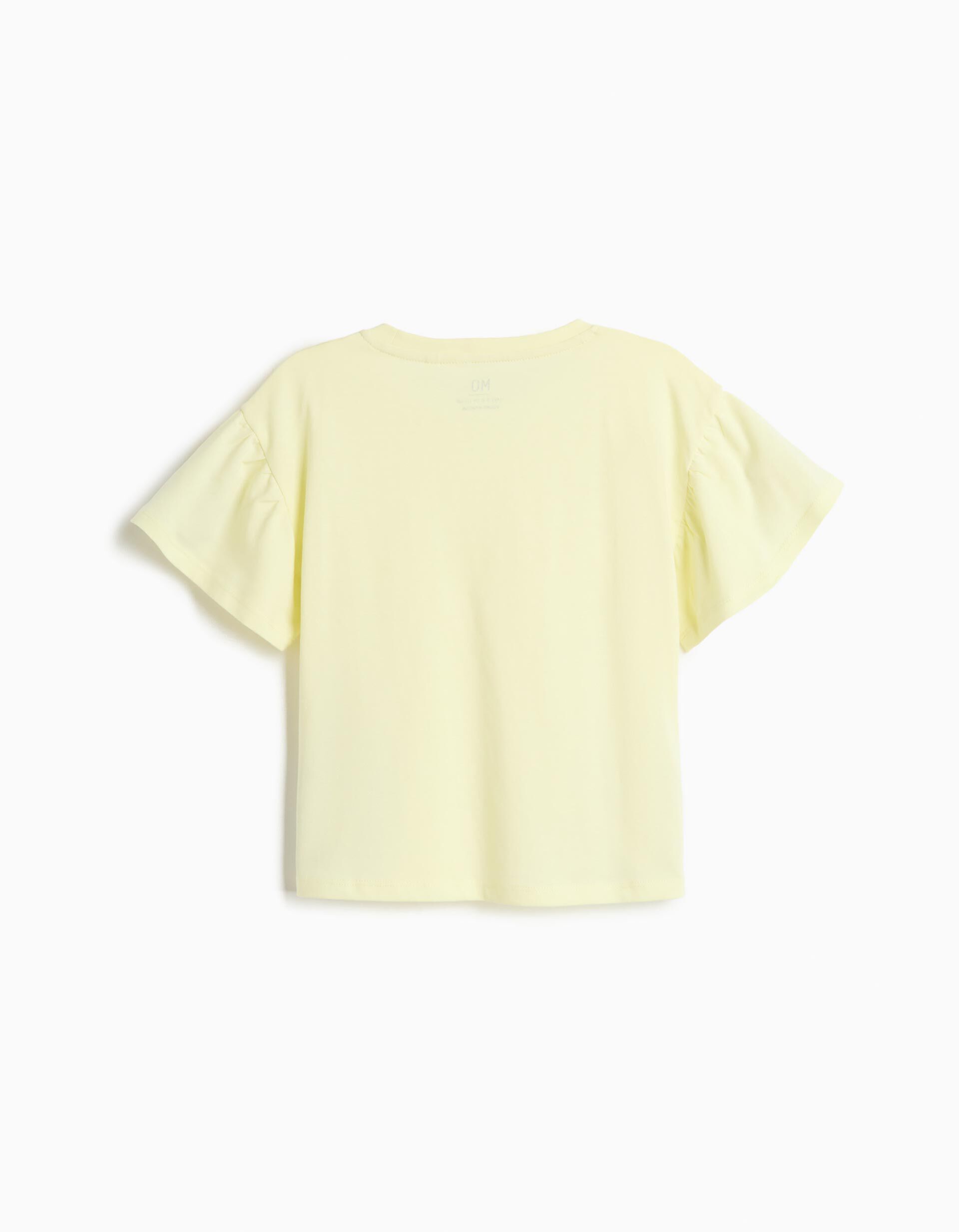 Comprar Online T-shirt com Bolso, Menina, Amarelo