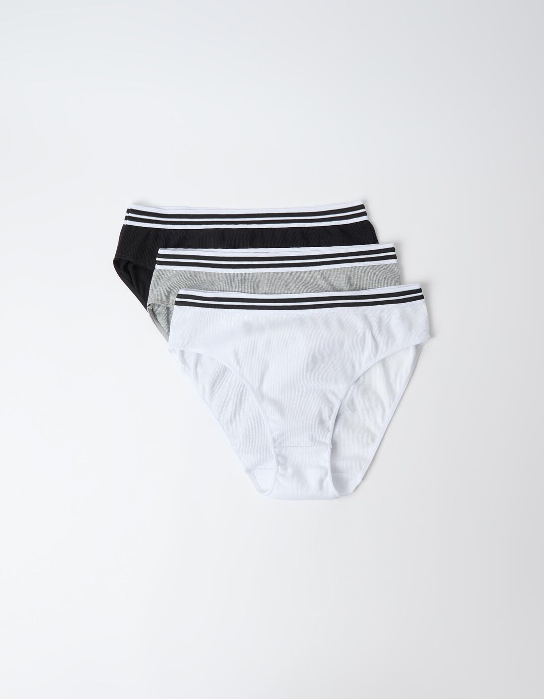 Pack 3 Cuecas Caneladas, Mulher, Multicor